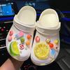 Набор из 13/14/15 шт. DIY 3D Фрукты Циан Лимон Дырочки Брелки для обуви Украшение для обуви Пряжка Аксессуары Подарок для девочки