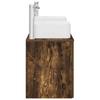Bathroom Cabinet Set 3 pcs Smoked Oak 129 x 41 x 80 cm