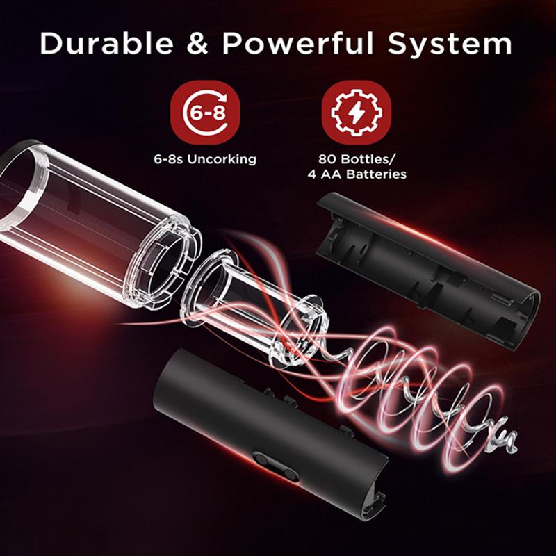 Электрический штопор для вина, набор автоматических штопоров, работающих от батареек, открывалок для винных бутылок с резаком для фольги, для кухни, бара, подарков на вечеринку