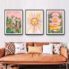 Boho Sun Cactus Banana Tree Женская леопардовая настенная живопись на холсте Плакаты на скандинавскую тему и принты настенные панно для декора гостиной