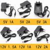 1pcs 100-240V AC To DC Power Adapter Power Charger Adapter 5V 12V 1A 2A 1.5A UK EU Plug 5.5mm X 2.1mm 5.5mm X 2.5mm / 5v3aDC Plug