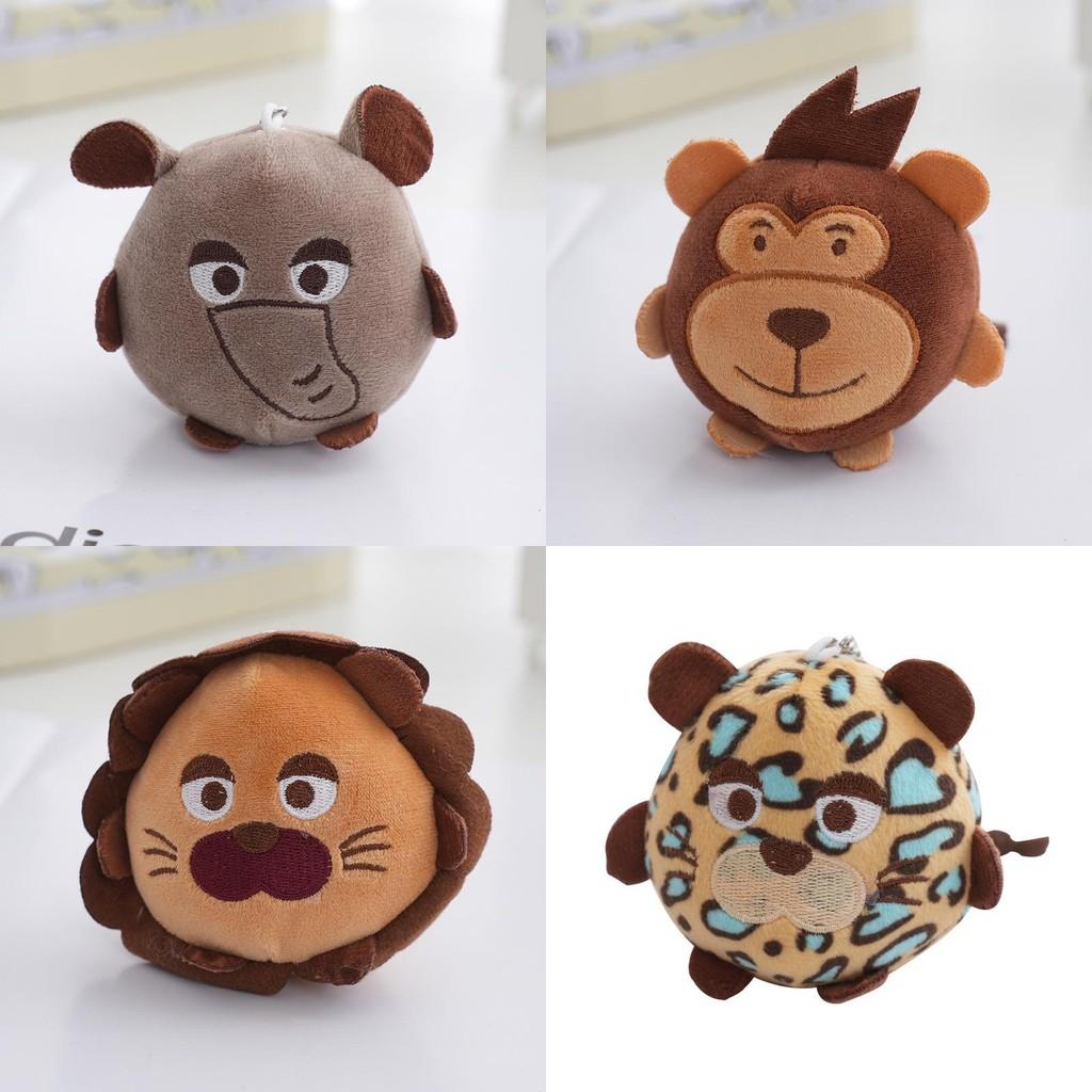 Очаровательный плюшевый аксессуар в виде головы животного. Милая плюшевая голова льва для студенческих сумок