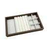 1 Pc, Walnut Wood Pattern Jewelry Box, Jewelry Tray, Suitable for Storing Necklaces, Rings, Earrings and Ear Studs. Color: Beige