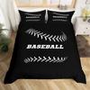 Пододеяльник для мальчиков и девочек, комплект постельного белья с бейсбольной тематикой для подростков, комплект постельного белья из микрофибры с 3D-бейсбольной битой, перчатками, покрывалом для одеяла Twin King Queen Size