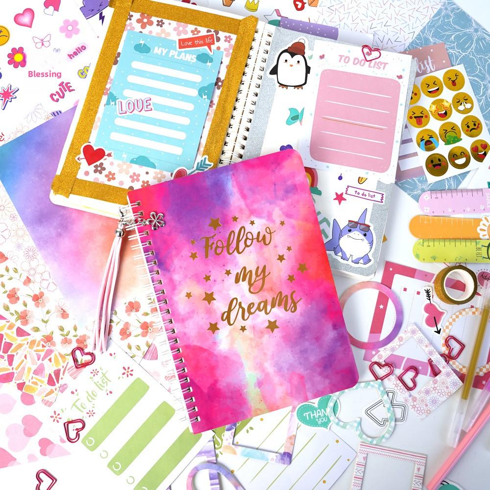 DIY Journal Set Pink Hand Account Diary Gift Box Scrapbook Sticker Children's Diary Set SH014 China