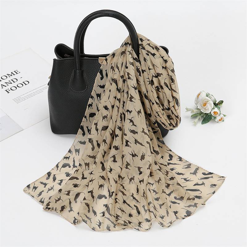 Chiffon Scarf Printing Thin Popular Scarf Sunscreen Women's Small Dots