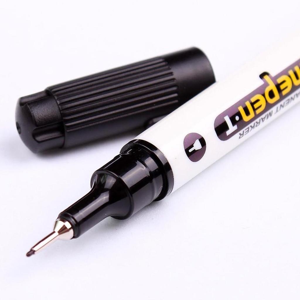 Перманентный маркер Monami для подписи (T) Двойной лайнер черный (Упаковка из 12 маркеров)