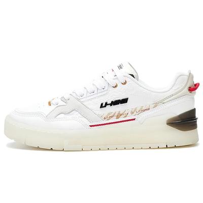 Li Ning 001 Btc Btc Boom Синтетическая кожа Двухслойная коровья кожа Нескользящие износостойкие Легкие низкие кроссовки для скейтбординга Женские кроссовки Белые AGCS130-1
