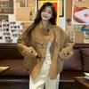 Warm Thick Wool Coat Winter Autumn Fashion Loose Tweed Jacket Casual Oversized Outerwear Popular Style