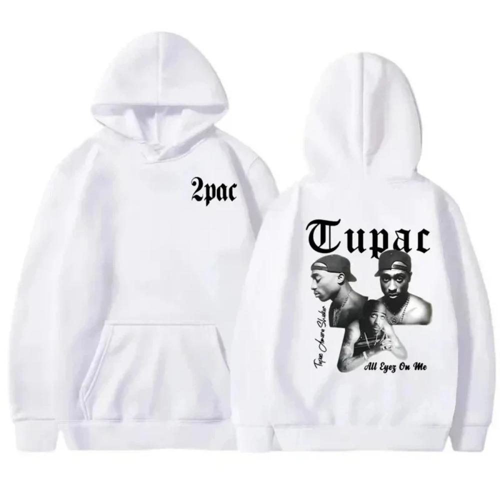 Худи с изображением рэпера Тупака 2pac Мужское и женское Спортивная одежда Унисекс Худи Модный Принт с буквами Хип-Хоп Спортивная одежда Повседневное
