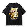Летняя мужская футболка с коротким рукавом Dragon Ball, коллаборация, аниме, Супер Сайян, одежда для детей, универсальные топы из чистого хлопка