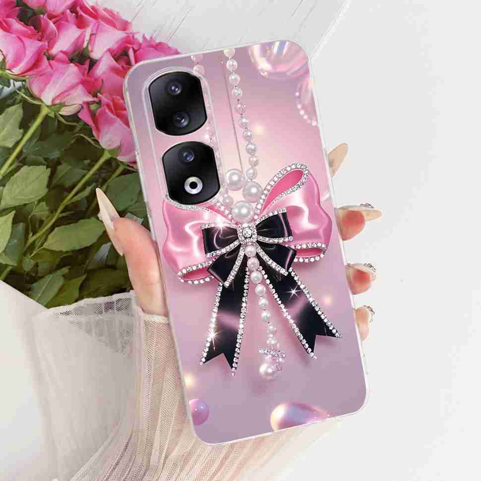 For Honor 90 Pro 5G 6.78" Case Fashion Painted Butterfly Silicone TPU Back Cover For Honor 90Pro 90 PRO 5G REP-AN00 Phone Cases