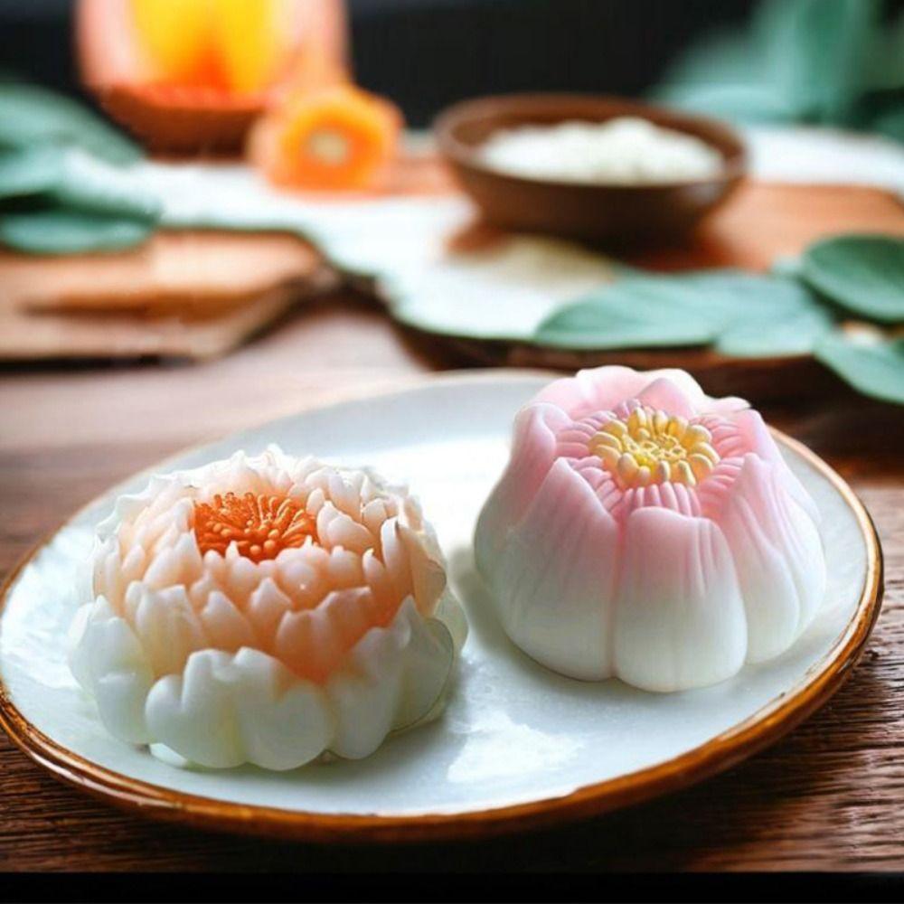 3D Peony Lotus Cake Mold DIY Rose Flowers Silicone Mold Hibiscus Mousse Mold Wedding