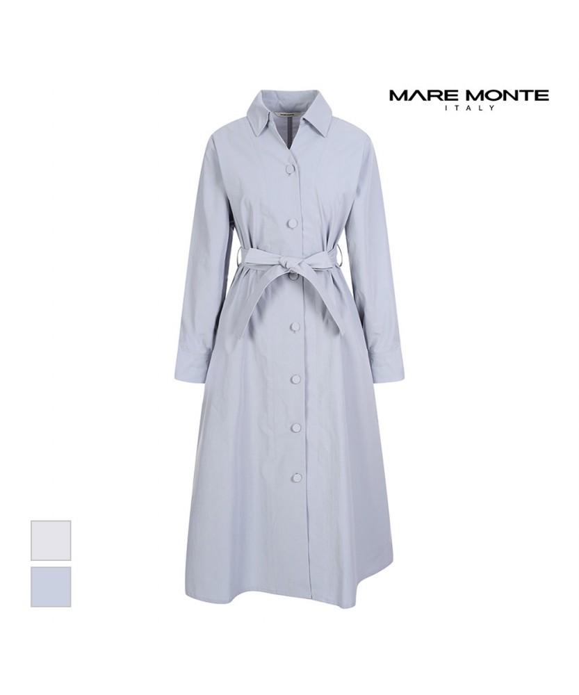 Платье MAREMONTE с разрезом и поясом_M232Mop04S0