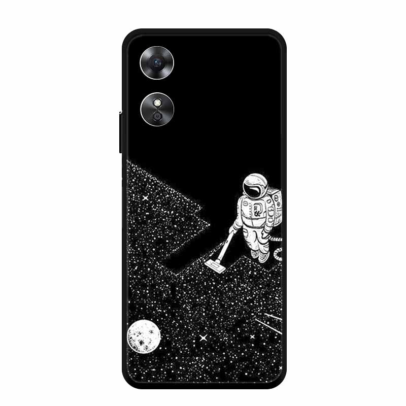 Чехол для OPPO A17 Крутой Волк Лев Тигр Кот Черный Край Силиконовый Мягкий Чехол-крышка для Телефона Для OPPO A17 Задняя Крышка Чехол A 17 Funda