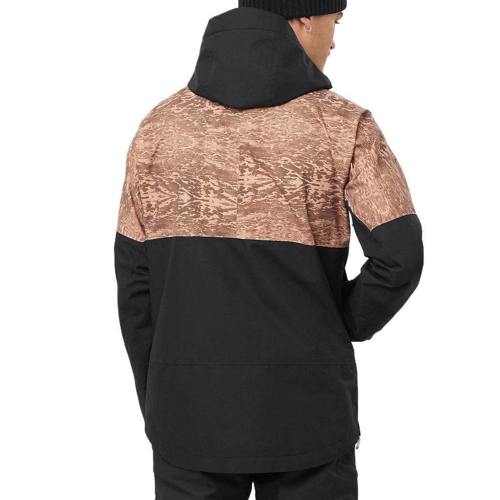 SALOMON Transfer Breathable Comfortable Waterproof Lightweight Long Sleeve Ski Jacket Men Jackets Deep-Black C22734