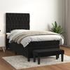 VidaXL Divan Bed with Mattress Black 90x200 Cm Velvet - Model 3138003