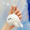 Soft Ocean Animal Keychain Small Turtle Kawaii Fluffy Whale Keyring Collection Octopus Press Sound Pendant Birthday Gift
