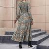 Темперамент и элегантность Верхняя одежда Осень и зима Женские принтованные платья Длинные платья Senior Sense