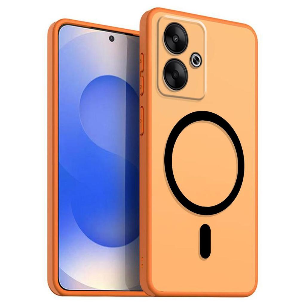 Магнитный железный кольцевой чехол для телефона для Xiaomi Redmi 13X, 13 4G, POCO M6 4G, матовый мягкий ТПУ, ударопрочный чехол