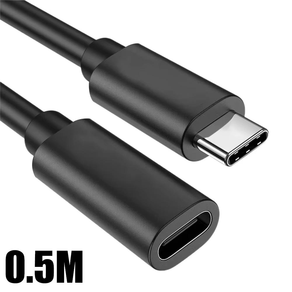 USB-C Female на Type C Male Адаптер Кабель Удлинитель Высокоскоростная Передача Цифровые Кабели Удлиненный Шнур для Ноутбука Планшета