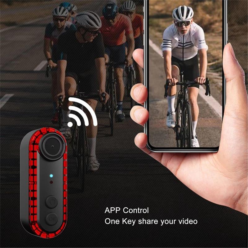 New Bicycle Rear Light with Integrated Camera,3500mAh, 5-7H Continuous Recording, Safety Gear for Road and Urban Cyclists