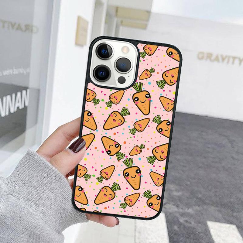 Милый Мультяшный Чехол для Телефона с Рисунком Морковки Для iPhone 17 Air 15 16 Чехол 11 13 14 Pro Max 12 Plus Max Fundas