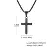 Мужские и мальчишеские necklaces с подвеской-крестом, звеньевые цепочки из нержавеющей стали, классические ювелирные аксессуары, подарки