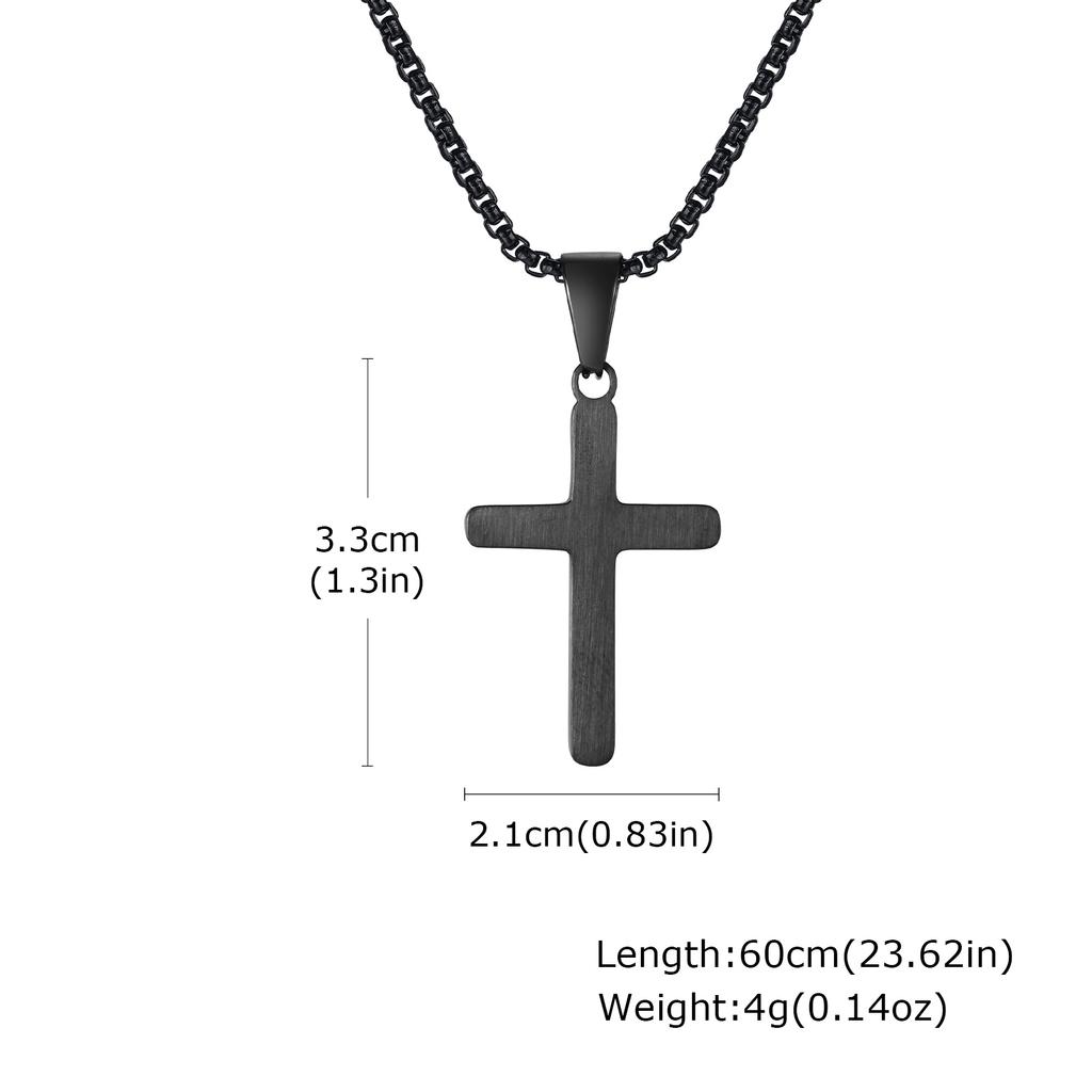 Мужские и мальчишеские necklaces с подвеской-крестом, звеньевые цепочки из нержавеющей стали, классические ювелирные аксессуары, подарки