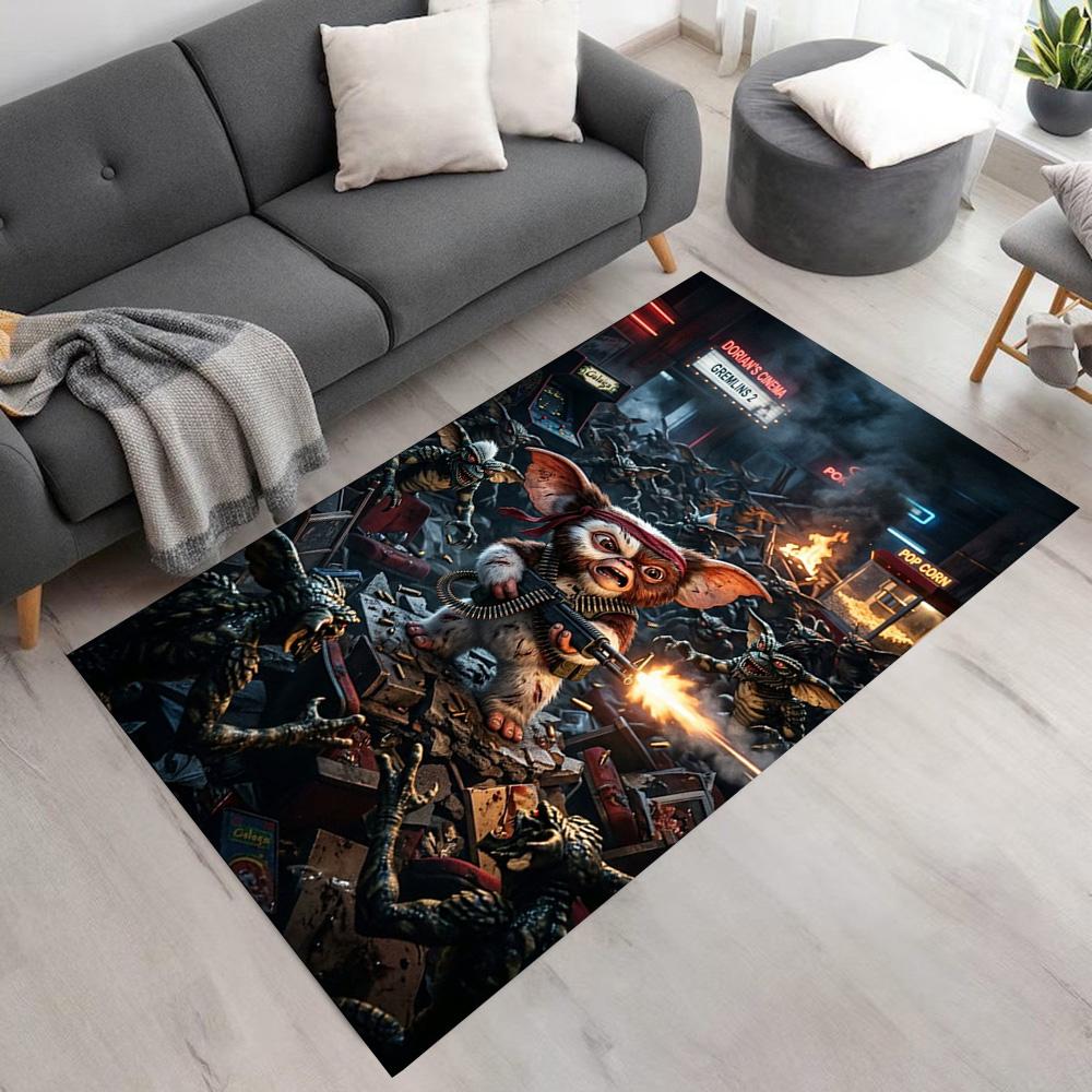 Gremlins Floor Mat Perfect for Playrooms Dormitory Dining Room Hallway Antislip Carpet Anime Office Decor Perfect Birthday/Christmas Gift Idea