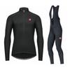Long Sleeve Cycling Jersey Set Thermal Winter Bike Wear Road Men Women Quick Dry Cotton Blend