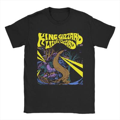 Принт Это King Gizzard & Lizards Wizard Футболка Для Унисекс Хлопковые Футболки Топы с Коротким Рукавом