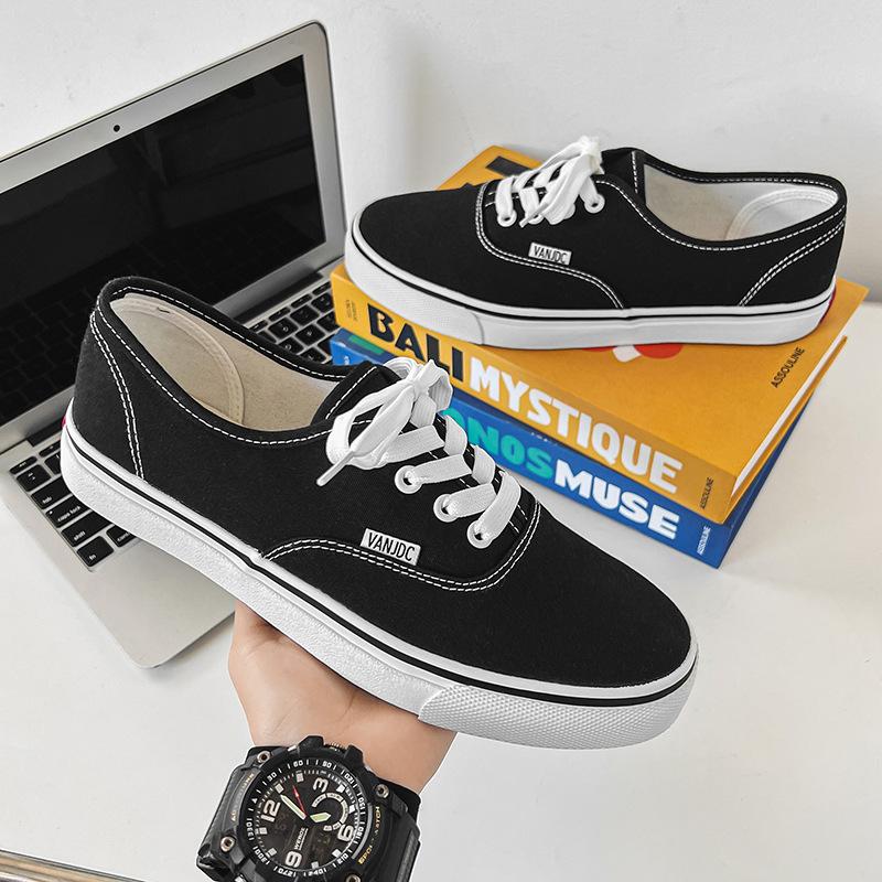 Men's Shoes Casual Flats Canvas Sneakers Women Outdoor Solid Color Shallow Sports Shoes Tennis Footwear Lace Up Vulcanize Shoes