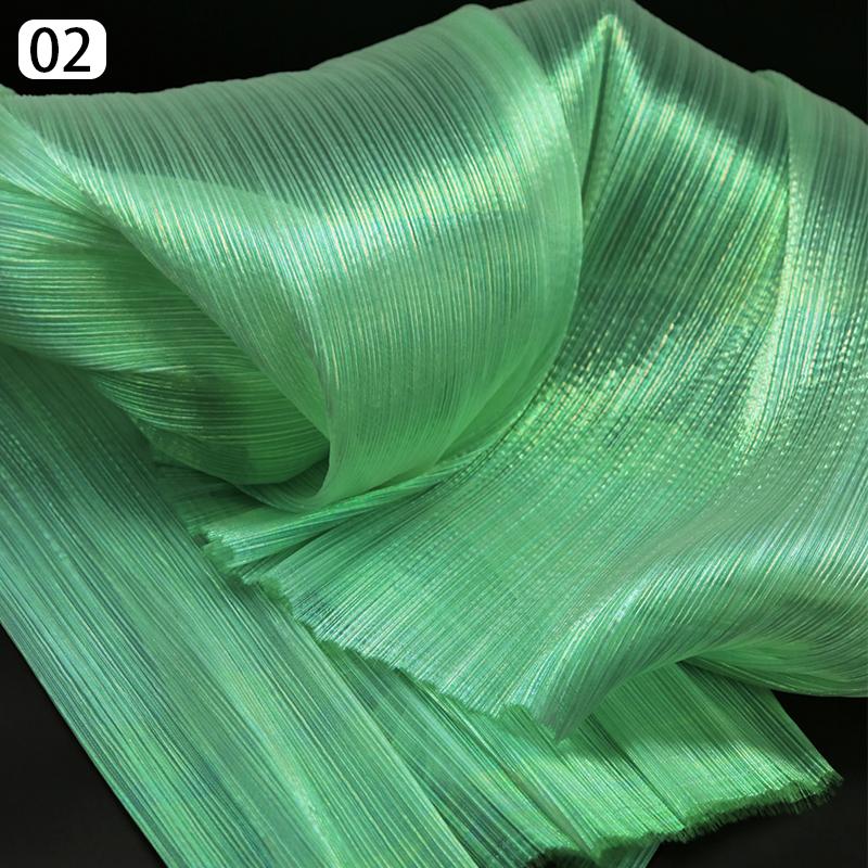 Organza Mermaid Pleated Fabric Ruffled Tull Wedding Photography Background Stage Decoration for Costume Party Dress Sewing Craft