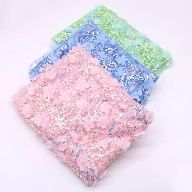 1 ярд 130 см ширина мягкая тюль кружевная ткань тюль ткань по ярдам цветочная вышивка сетчатая кружевная ткань для самостоятельного дизайна одежды платья