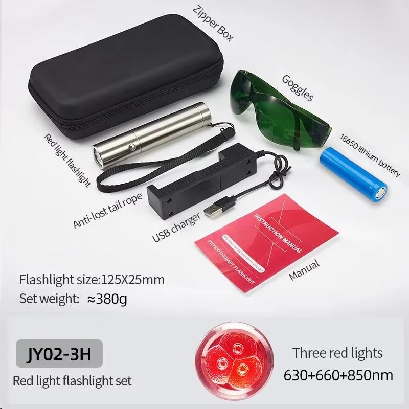 Red Light Therapy Wand Device for Body Acne Treatment With 5 Wavelengths Near Infrared 900nm Light Therapy Relieve Joint Pain