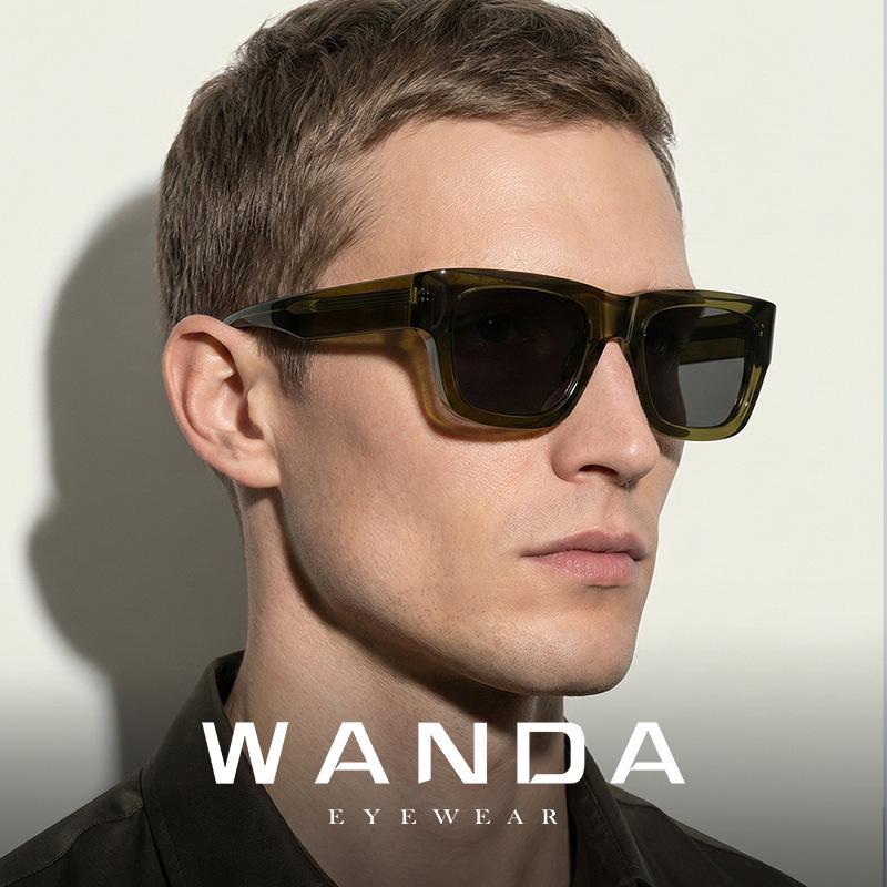 New sun protection sunglasses s325Retro-style square-frame sunglasses, perfect for street style photography, travel, and everyday wear for both men