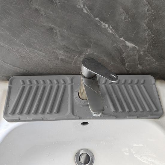 Коврик для смесителя, многофункциональный дренажный коврик для раковины, защита для столешницы, брызгозащищенный силиконовый коврик для кухни