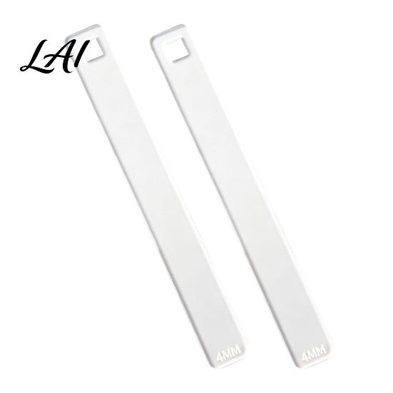 Acrylic Clay Thickness Rulers 1 Pair 2/3/4/5/6mm Pottery Guide Polymer Depth Rolling Pin Guide Transparent Ruler for DIY Tools
