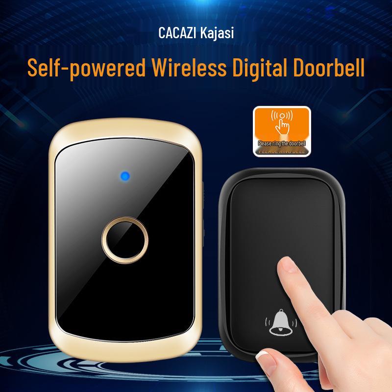 Smart Wireless Self-Powered Doorbell: Ultra-Long Range, Waterproof, One-to-Two Calling, No Electricity Needed.