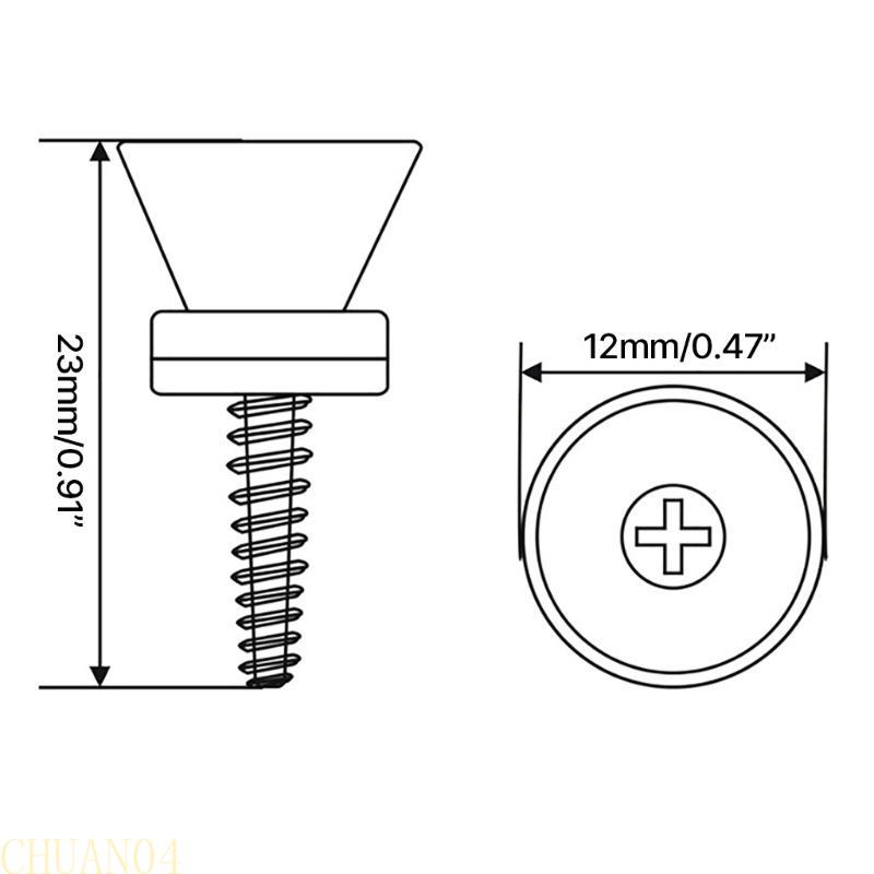 A1A2 4Pcs Metal Heavys Duty Guitar Strap Lock End Pin Replacement Guitar Straplock Button Tail Pin Strap Retainer
