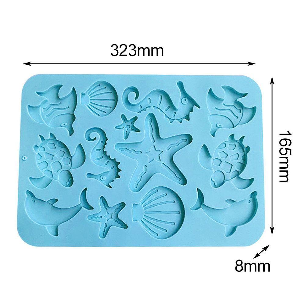 Silicone Mold Fish Turtles Dolphins Marine Life Silicone Mold Seahorses Starfish Shell Turn Sugar