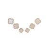 Elegant Tiny Four-Leaf Clover Stud Earrings Women Needle Micro Pave Floral Design Minimalist Fashion Jewelry