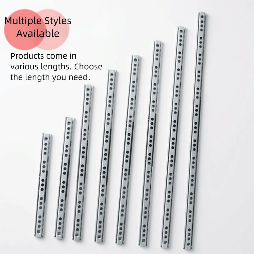 2 шт. Плавные направляющие для ящиков Двусторонние направляющие Фурнитура Аксессуары Направляющие для ящиков Шириной 17 мм Полное выдвижение