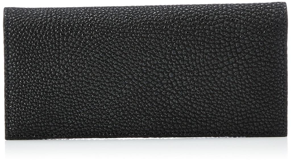 Long Wallet Black Leather Kiwami Green [Mikado]