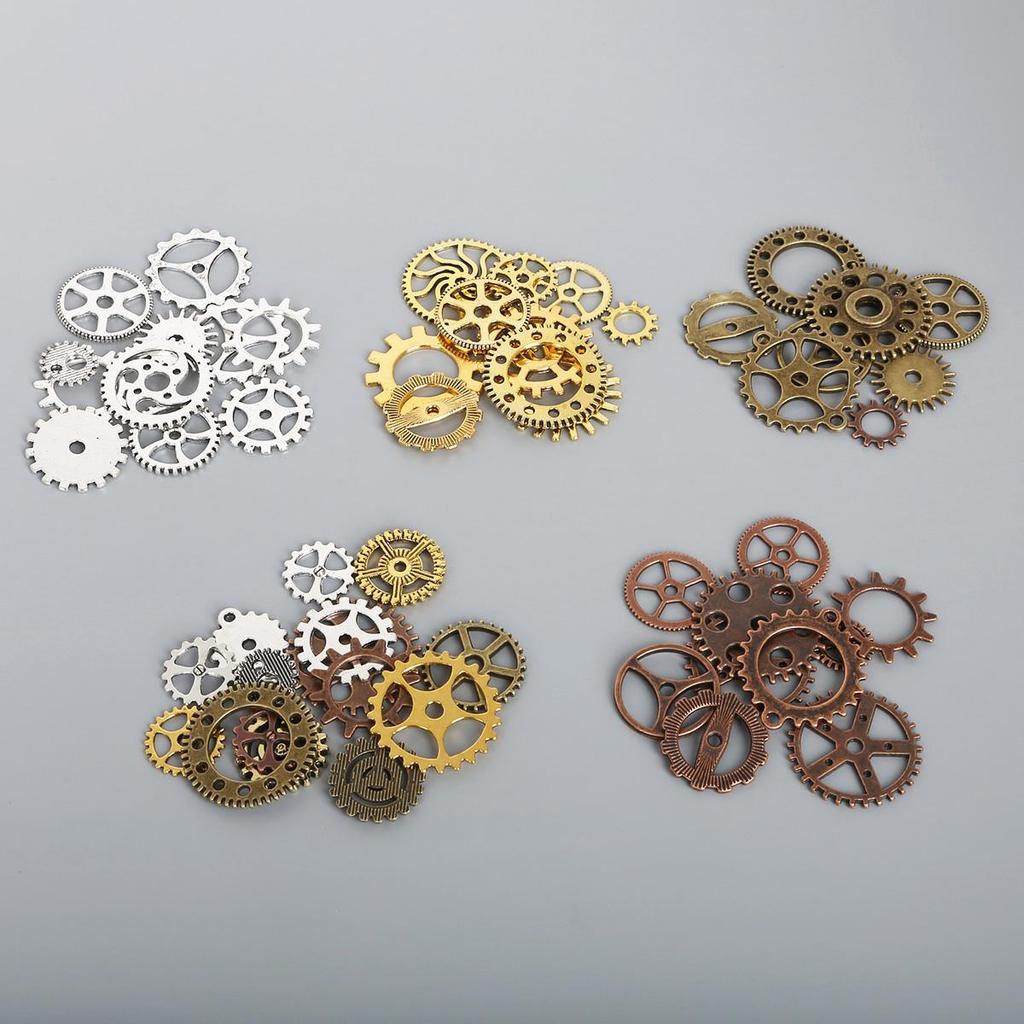Metal Mixed Gear Charm Pendant DIY Jewelry Accessories Findings Supplies For Jewelry Making