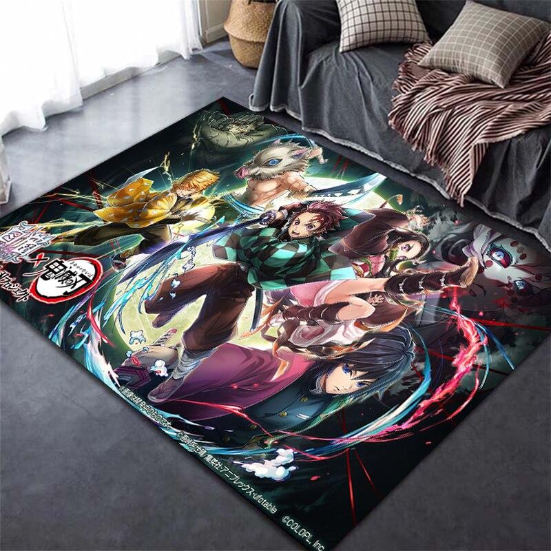 Devil's Blade аниме Demon Slayer Kimetsu ковер с 3D принтом домашний декор мягкий коврик для спальни детские игровые ковры для ползания для гостиной