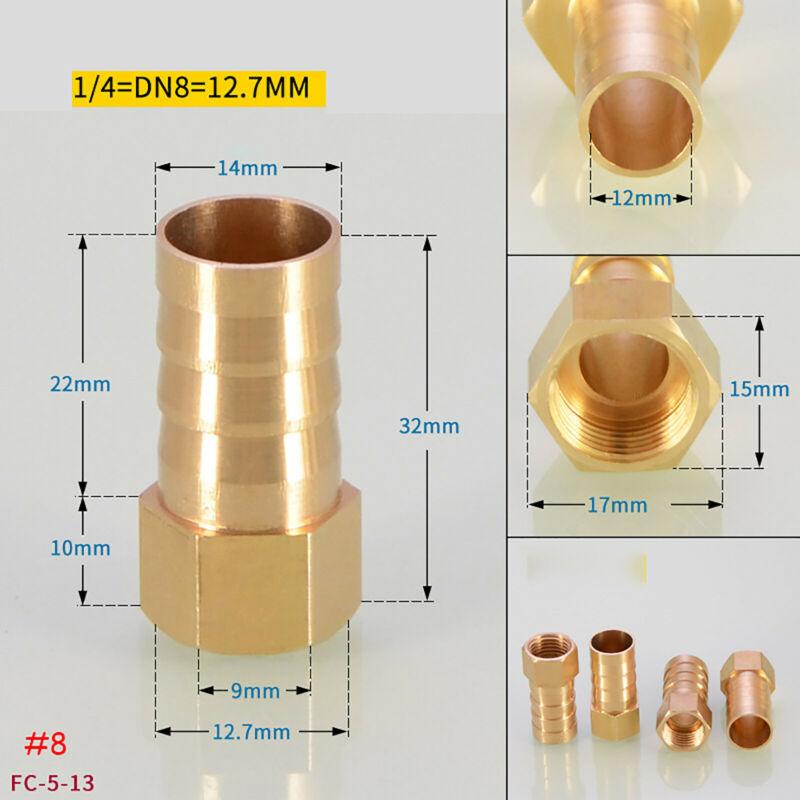 Латунный шланговый фитинг муфта 6 8 10 12 14 16 мм штуцер хвостовик 1/8 1/4 3/8 1/2 внутренняя резьба медный соединитель соединение муфта адаптер