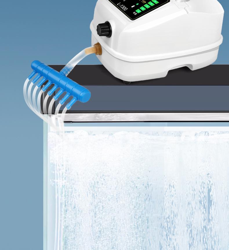 Мощный регулируемый литиевый аккумуляторный кислородный насос для аквариумов и прудов