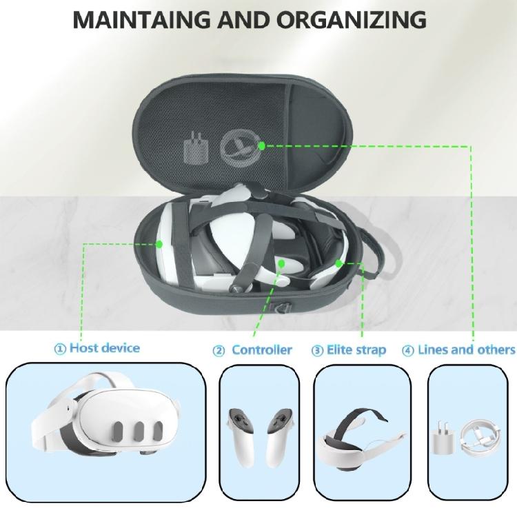 EVA Hard Carrying Case with Shoulder Straps for 4 Ultra VR Glasses Protective Box Travel Storage Bag